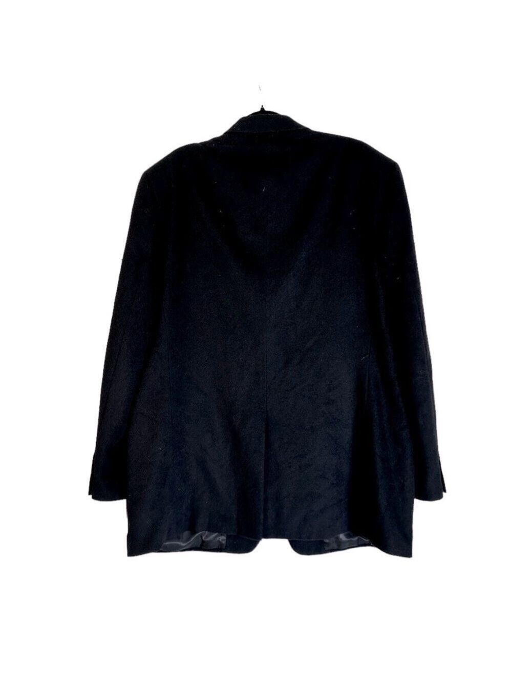 T. Harris London Blazer Cashmere Silk Wool Blend Black 2 Button Men’s Jacket - Picture 2 of 10